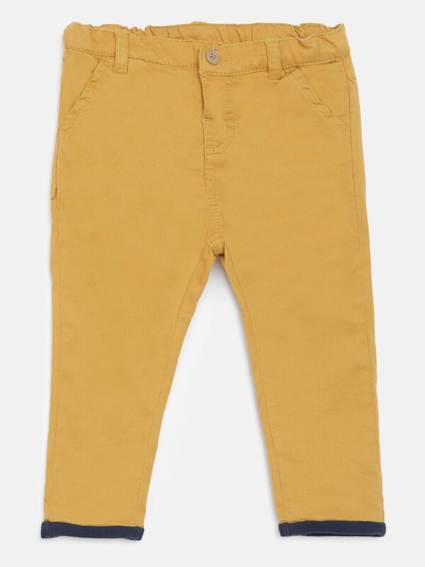 Woven Long Trousers -Mustard image number 0